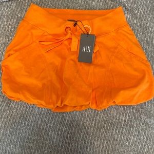 Armani Exchange xs Summer balloon Skirt orangeNWT